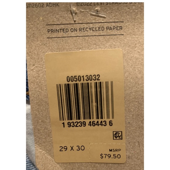 Levi's 501 Original-Fit Ripped Men's Jeans Size 29 x 30 MSRP $79 medium Wash NWT - Picture 12 of 12